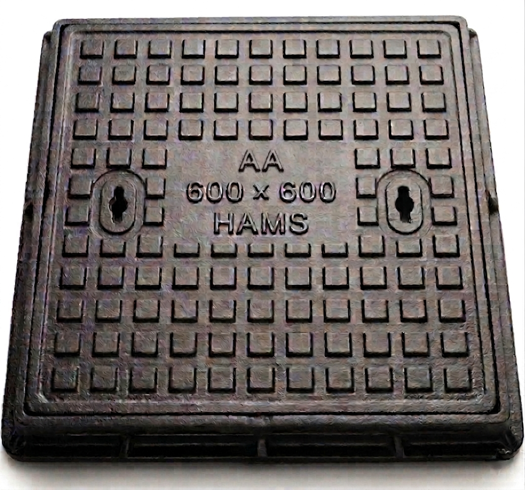 AA: 600mm x 600mm Cast-iron Double Seal Manhole cover with Frame - 5T
