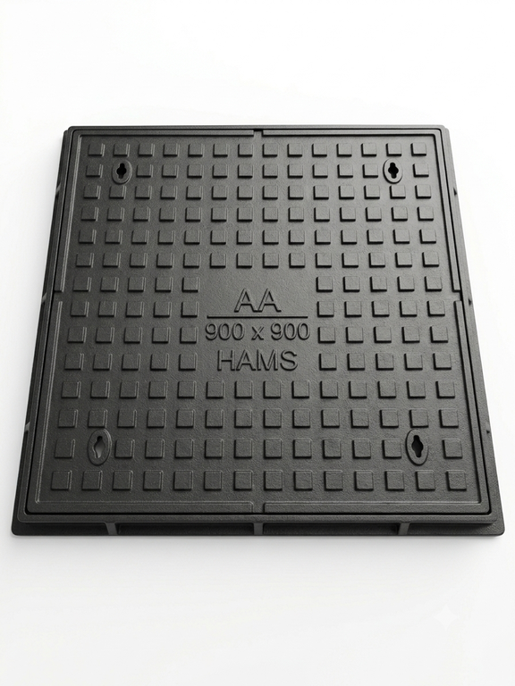 AA: 900mm x 900mm Cast-iron Single Seal Manhole cover with Frame - 5T — HAMS ENGINEERING (PVT) LTD