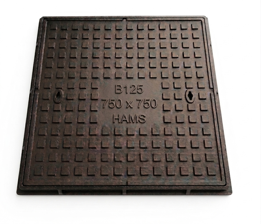 B125: 750mm x 750mm Cast-iron Double Seal Manhole cover with Frame - 12.5T — HAMS ENGINEERING (PVT) LTD