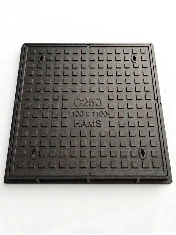 C250: 1100mm x 1100mm Cast-iron Double Seal Manhole cover with Frame - 25T — HAMS ENGINEERING (PVT) LTD
