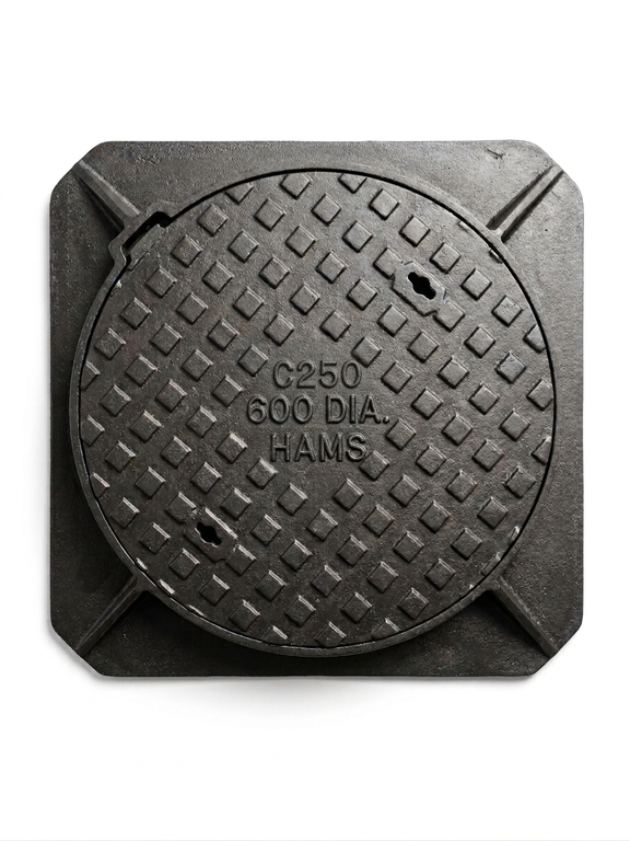 C250: 600mm Dia. Cast-iron Single Seal Manhole cover with Frame - 25T — HAMS ENGINEERING (PVT) LTD